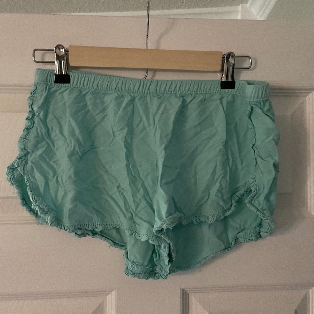 Old Navy Aqua ruffle pajama short : small petite